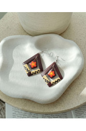 Hand Painted Wooden Earrings